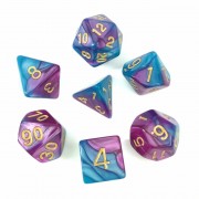 (Blue+Bright purple) Blend color dice set